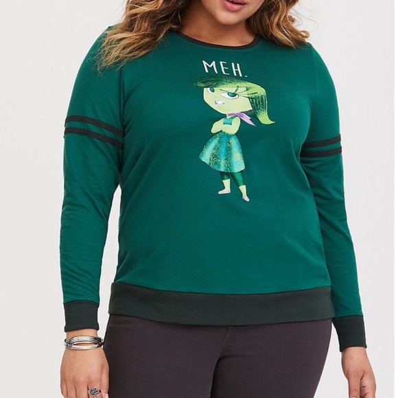 NWT TORRID Disney Pixar Inside Out Disgust Pullover Sweater Shirt Plus Size 4 - Picture 8 of 8